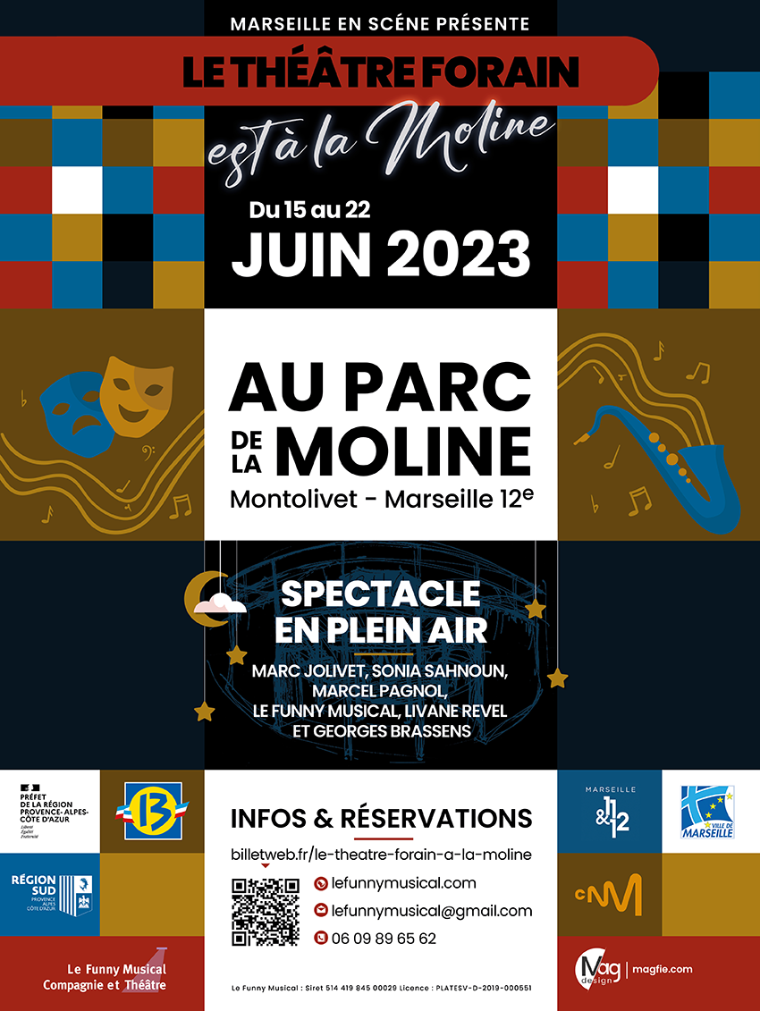 Le théâtre Forain est à la Moline. Du 15 au 21 juin 2023 au Parc de la Moline - 13012 Marseille